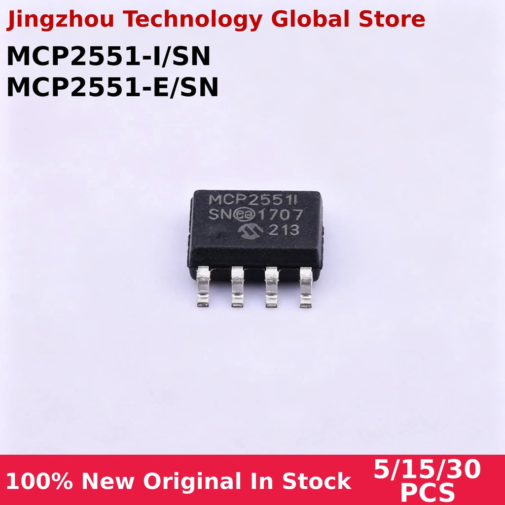 100% New 5/15/30PCS MCP2551-I/SN MCP2551 MCP2551-E/SN MCP2551E SOP-8 In Stock Wholesale