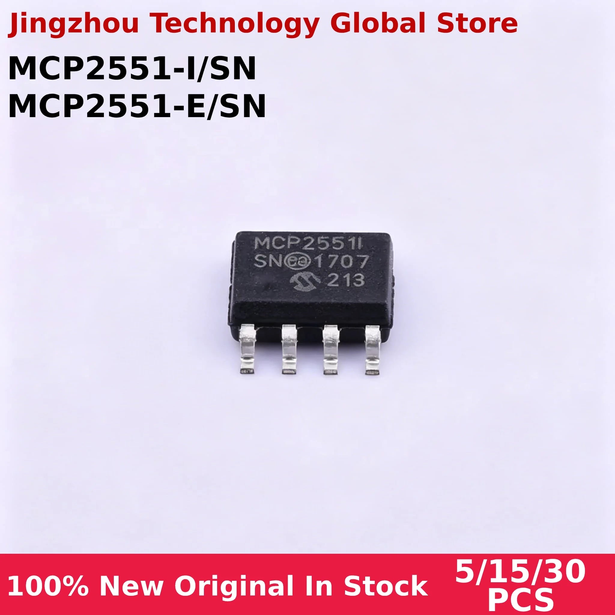 100% New 5/15/30PCS MCP2551-I/SN MCP2551 MCP2551-E/SN MCP2551E SOP-8 In Stock Wholesale