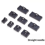 10PCS MX2.54 TJC8 Dupont Connector 2/3/4/5/12Pin with Belt Buckle Single Row 2.54mm Right Angle Pin Header Housing Terminals