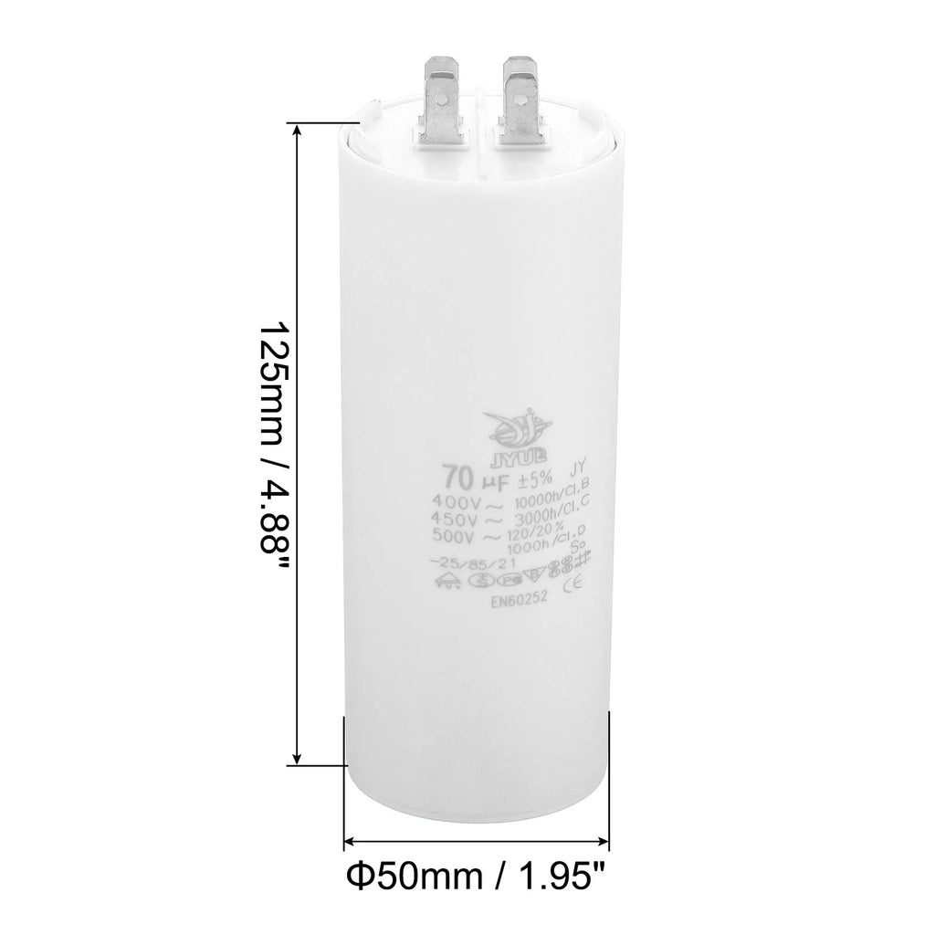 CBB60 8uf-100uf Running Capacitor AC 450V 4 Pins 50/60Hz Double Insert Cylinder Bottom for Air Conditioning Water Pump Fan Motor