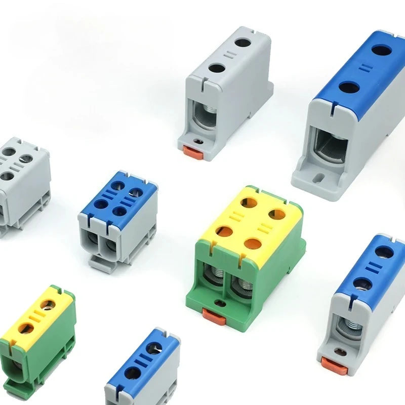 Aluminum Distribution Block Din Rail Mounting WKL 50/95/150/240 mm² Cable Power Connector Terminal Block Box