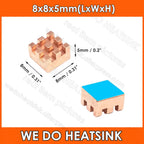 WE DO HEATSINK Small Tiny Useful Pure Copper Heat Sink Without or With Thermal Pad For Raspberry Pi Banana Pi IC Chipset Package