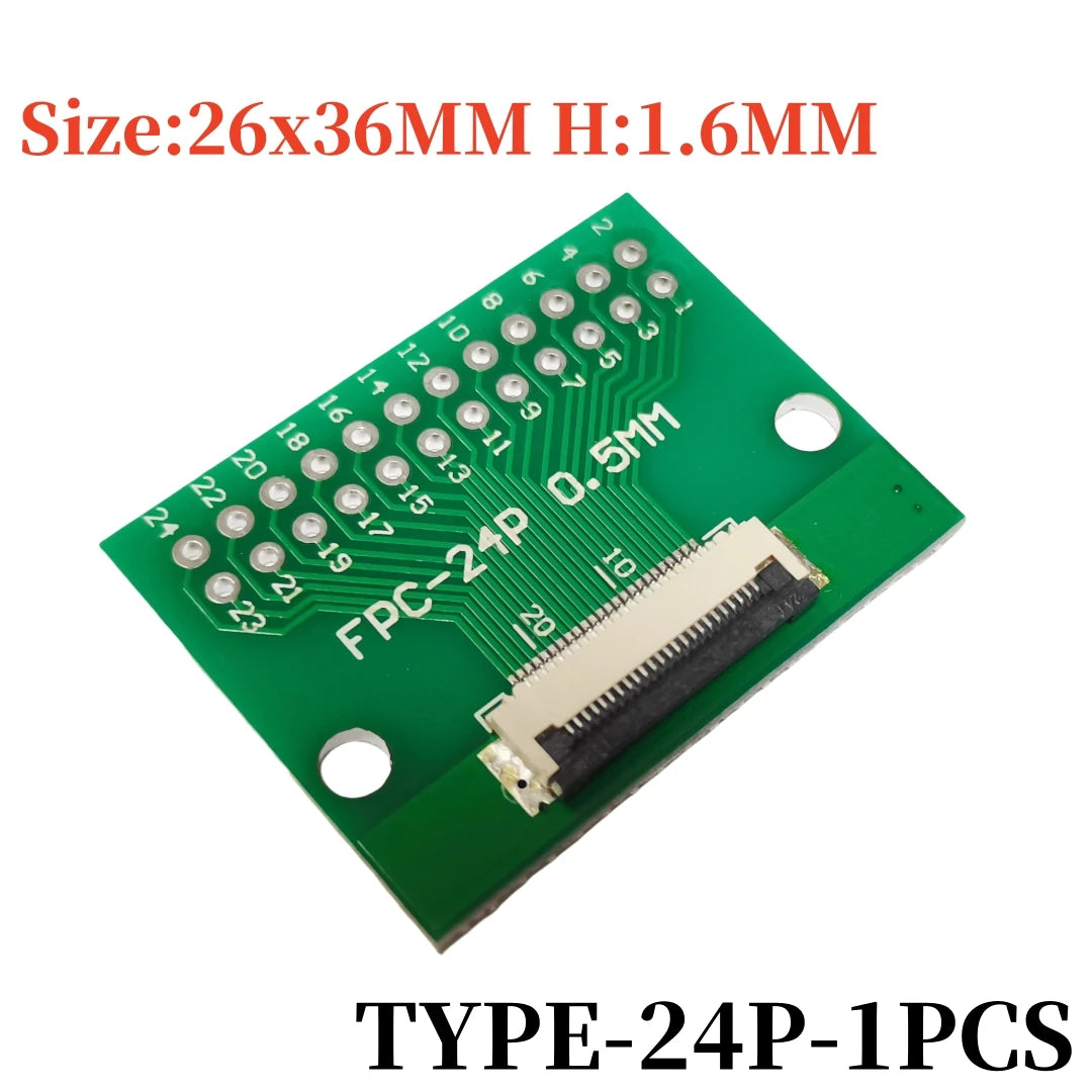 FPC FFC Flexible Cable Adapter Board 0.5mm Pitch Connector SMT to 2.54mm 4P/6P/8P/10P/12P/14P/15P/16P/18P/20P/22P/24P/26P/30P