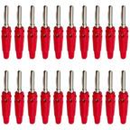20/100Pcs Banana Plug 4mm Connectors Red And Black High Current Insulated Shrouded Stackable Connector Screw Connection