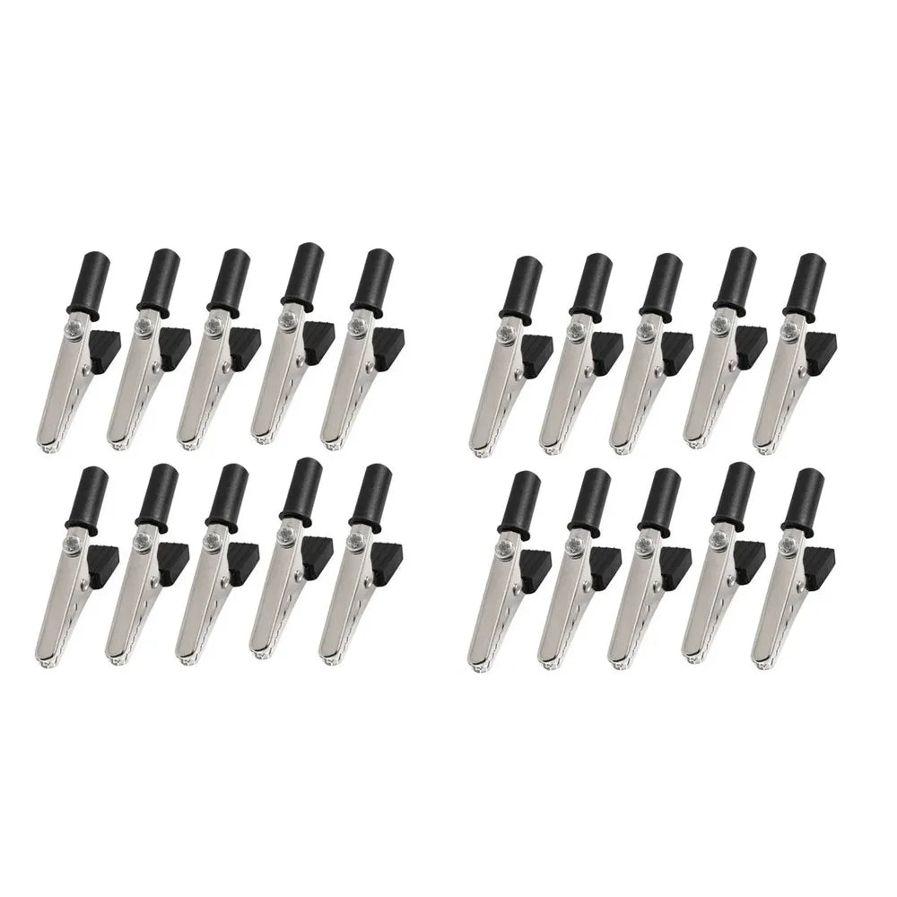 10 Pieces Alligator Clips Test Clips, Electronic Product Test Clips With Screws And Solder Ports, Metal Electrician Wire Clips
