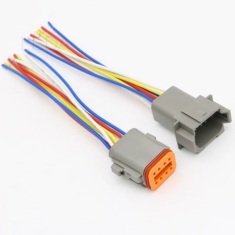 1Pcs DT Waterproof Automotive Connector With 15cm Wiring DT06-2S/DT04-2P 3P 4P 6P 8P 12P Male Female Plug Socket For Automobile