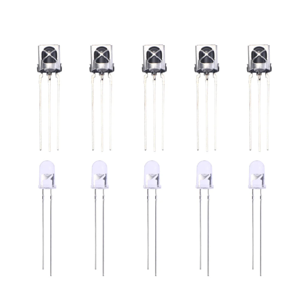 5Pairs Infrared Diode Ir LED Emitter Receiver Durable Kit for Household Appliances Air Conditioning Fan Remote