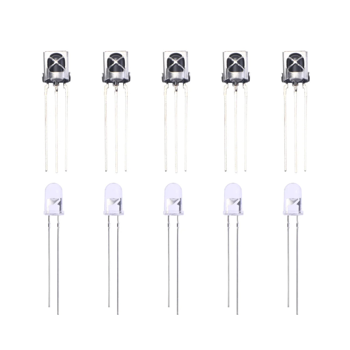 5Pairs Infrared Diode Ir LED Emitter Receiver Durable Kit for Household Appliances Air Conditioning Fan Remote