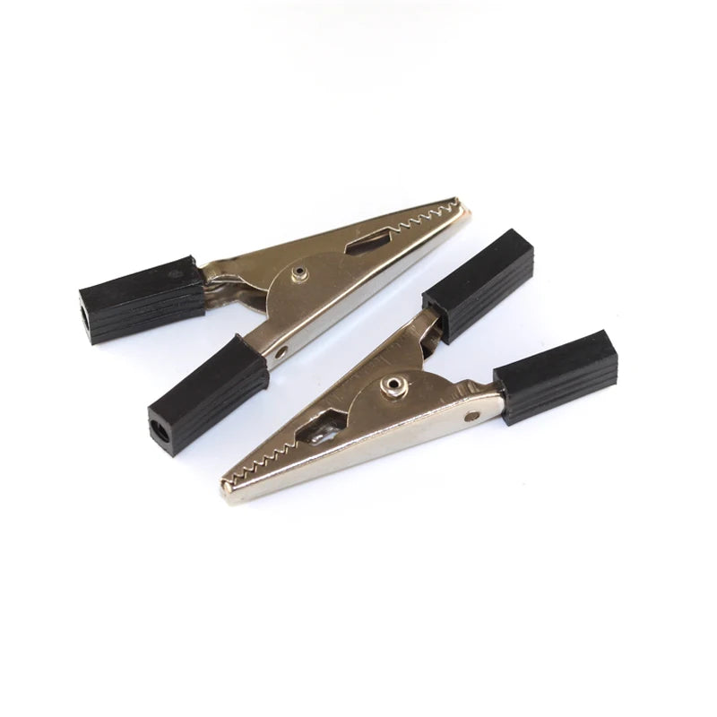 10PCS Alligator Clips Battery Clip Car Battery Test Lead Clips Electrical Insulated Crocodile Clips Plastic Handle Cable Tool