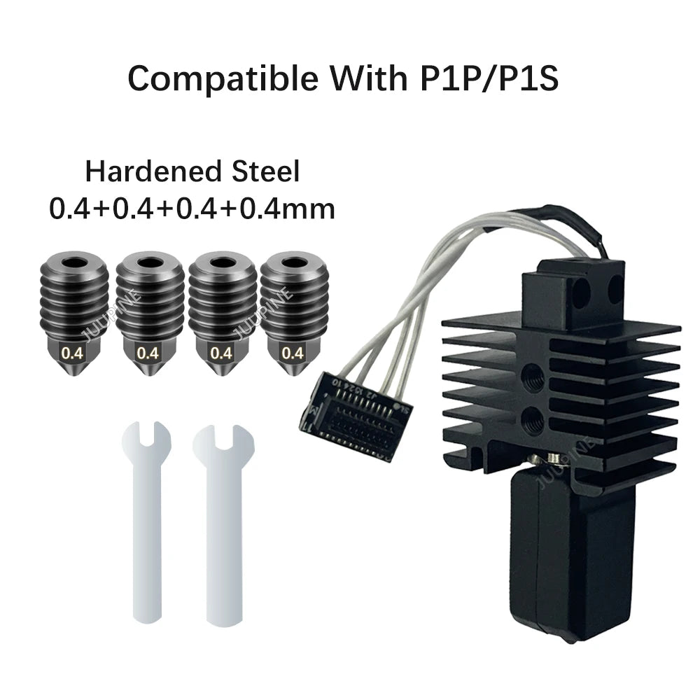 V2 Hotend Assembly For Bambu Lab P1S X1 X1C P1P With Heater Cartridge Thermistor 0.4 Nozzle Bambulab Hot end Extruder Accessorie
