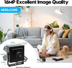 ELP 16MP USB Camera 120 Degree Wide Angle USB Camera IMX298 Sensor Streaming Webcam Plug & Play for Machine Vision