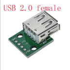 1pcs Type A USB Female to DIP 2.54MM PCB Board Adapter Converter USB Connector USB Female for Arduino