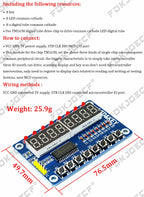 TM1637 4 Bits / TM1638 / MAX7219 8 bit Digital LED Display Module 7 Segment 0.36Inch Clock RED Anode Tube Four Serial Driver