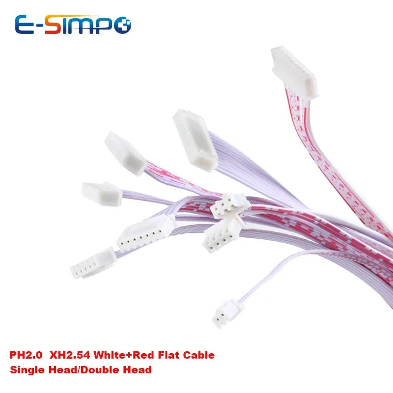 10pcs PH2.0 XH2.54 20cm 2P 3P 4P 5P 6P 8P 10P 12P Single double Head Crimp Electronic Flat Plug Wire Terminal Connector Cable