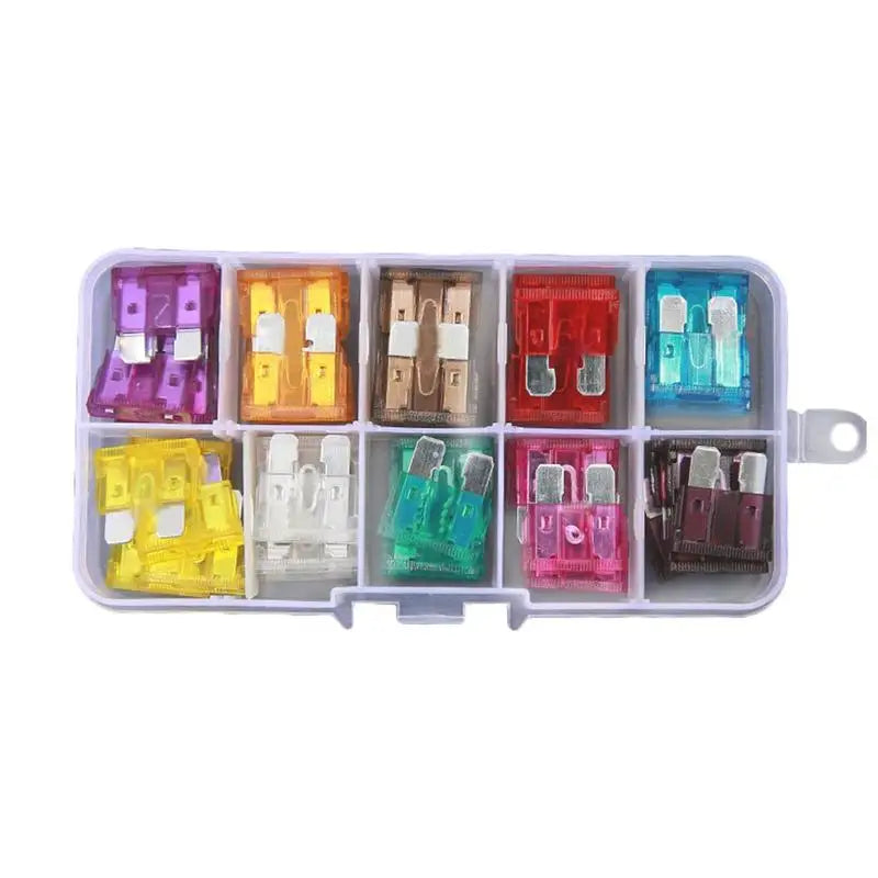 50/100Pcs Car Fuses Kit Assorted Auto Truck Standard Blade Fuse Assortment 2A 3A 5A 7.5A 10A 15A 20A 25A 30A 35A Auto Fuse