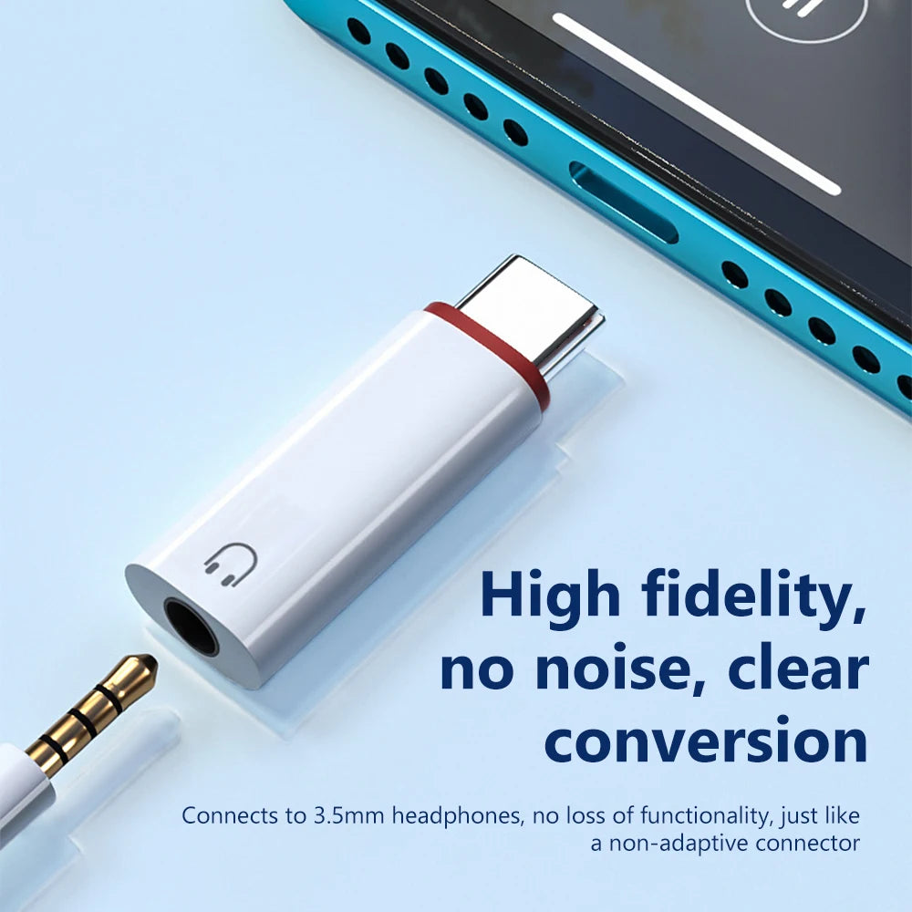 Type C to 3.5 MM Jack AUX Audio Adapter For Huawei Xiaomi Samsung 3.5MM Headphones Connector DAC Converter