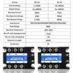 Three-phase Solid State Relay SSR 3 Phase 10A 25A 40A 60A 80A 100A 120A 150A 200A AC Control AC DC Control AC 25DA 380VAC