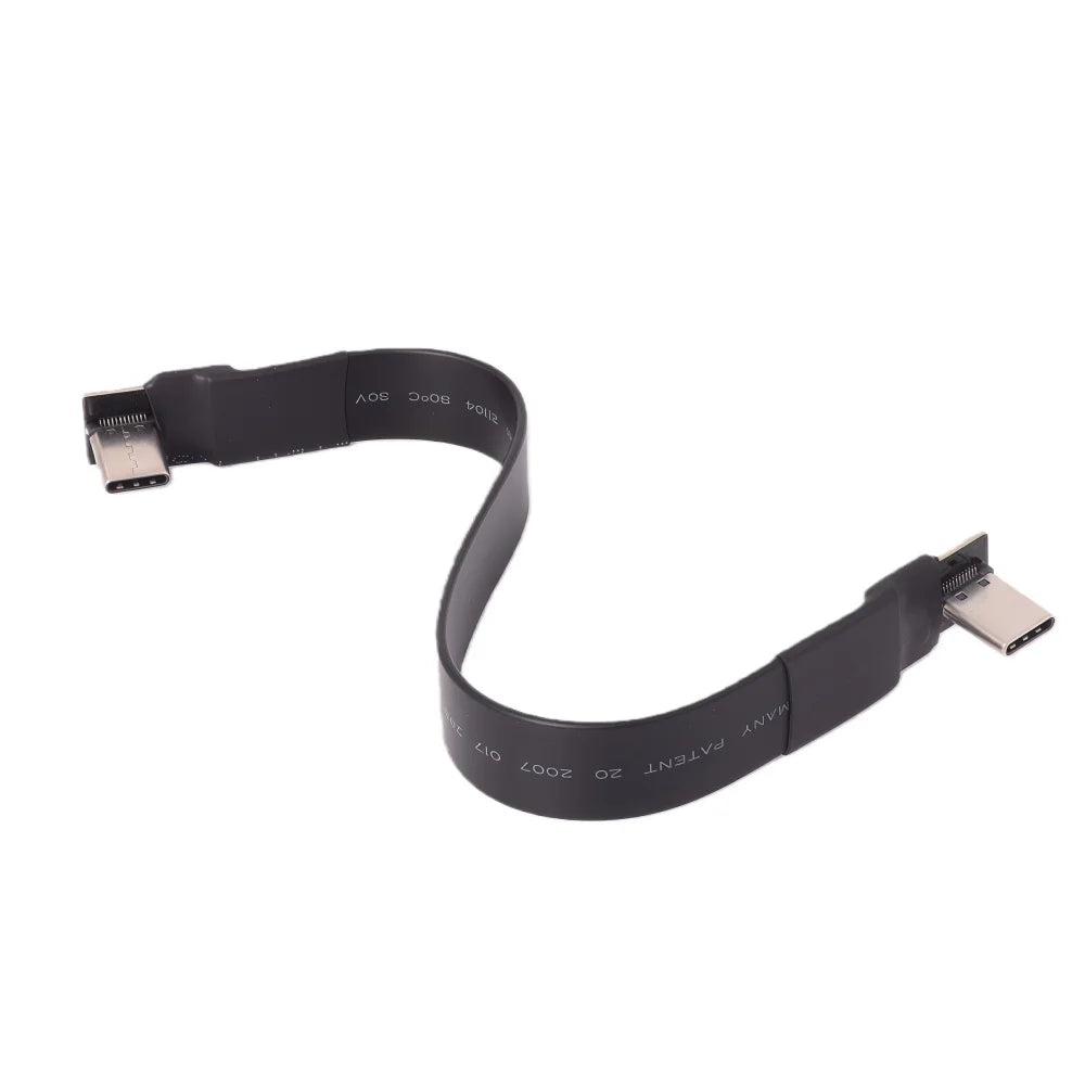 ADT-Link USB 3.2 Type-C to USB-C FFC USB C FPV Flat Slim Thin Ribbon FPC Cable Gen2x2 20Gbps 90°Adapter for Data Sync&Charging