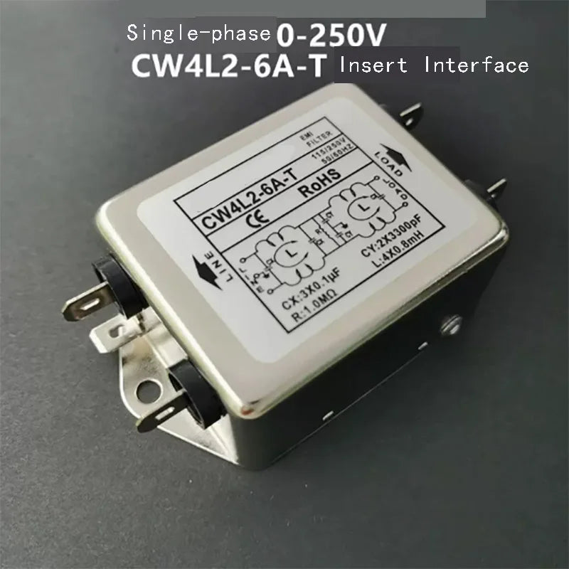 New 220V AC Anti-interference Power Supply EMI Filter CW4L2 CW4L2-20A-S CW4L2-6A-S CW4L2-10A-S CNC Purifier for Enhanced Perform
