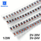 300PCS 1/2W LL34 SMD Zener Diode Kit 3V-24V/2V-39V for Circuit Protection DIY