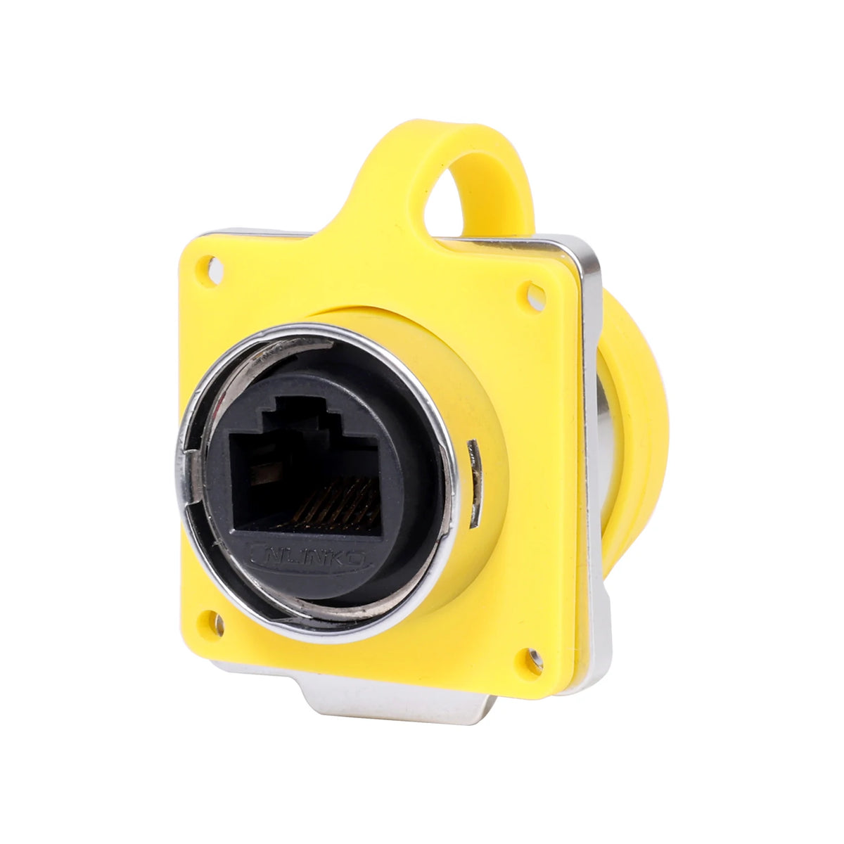 CNLINKO LP24 PBT IP68 Waterproof Circular RJ45 Connector CAT6 Plug & Socket Kit 8P8C Panel Mount for Industrial Ethernet Network