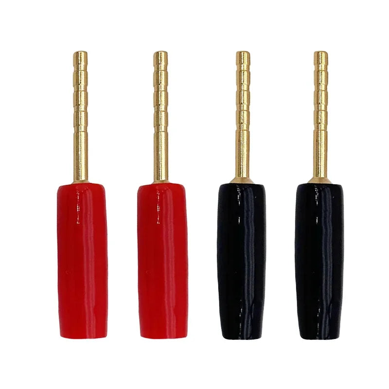 4/10Pcs 2mm Banana Plugs Elbow Bend Pin Male Straight Plug Banana Plug Connector for Audio HIFI Speaker Adapter