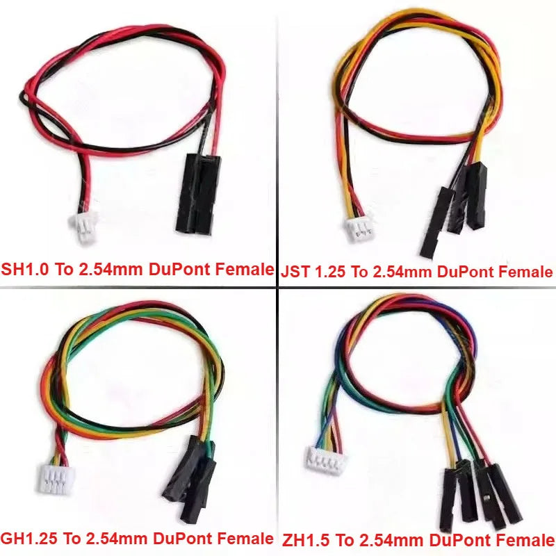 5pc 20/30cm SH1.0 1.25 ZH1.5 PH2.0 PA2.0 HY2.0 KF2510 XH2.54mm 2/3/4/5/6P to Du Bang Male Female Electronic Terminal Wire Cable