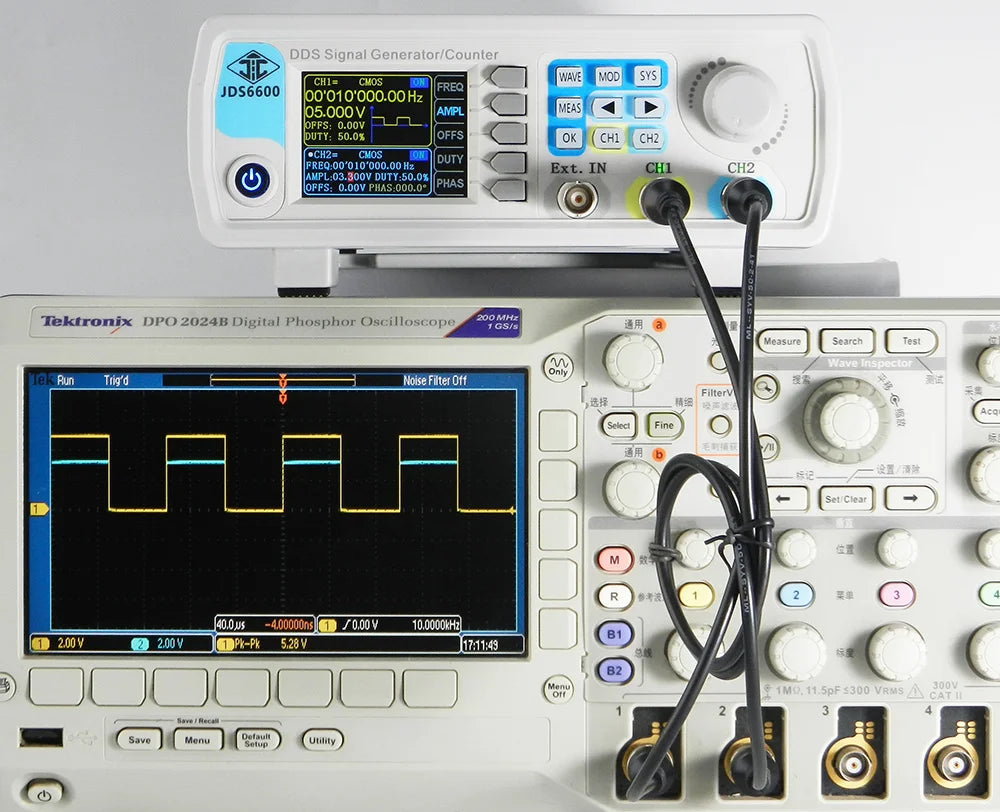 JUNTEK JDS6600 series 15MHz-60MHz DDS function signal generator CNC dual-channel frequency counter Arbitrary waveform generator
