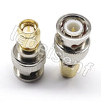 SMA Male Plug to BNC Female M/F Radio Antenna Connector RF Converter M/F Radio Antenna Adapters Kit Coaxial SMA to BNC Adapter