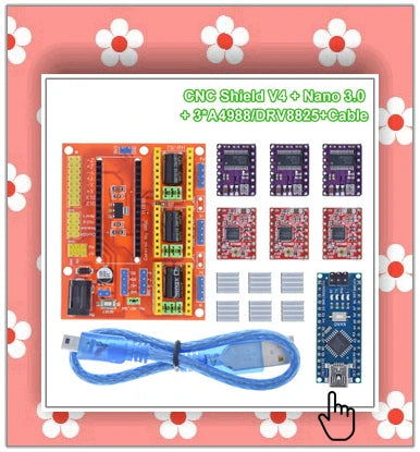 TZT 1/3PCS New CNC Shield V4 shield V3 Engraving Machine / 3D Printer / A4988 Driver Expansion Board for arduino Diy Kit