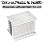 1Pcs 10A-200A New Single Phase Three Phase Solid State Relay Module Heat Sink SSR DA AA DD Aluminum Fins Radiator Din Rail Mount
