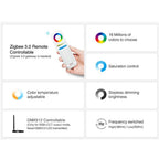 ZL5 FUT089Z Miboxer Zigbee 3.0+2.4G 5 in 1 LED Strip Controller For Single Color/Dual White/RGB/RGBW/RGB+CCT 2.4G Remote Control