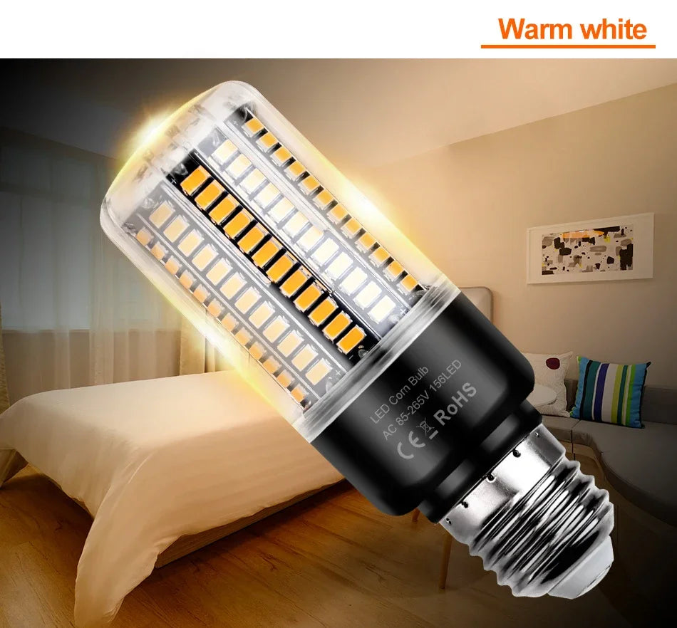 30W LED Indoor Corn Bulb E27/E26 Ceiling Lamp Bulbs E14 Spotlight B22 Living Room Bedroom Kitchen Washroom 220V Home Lighting