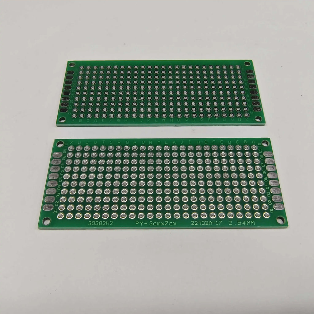 5PCS Double Sided Universal PCB Board 3x7/5x7cm Protoboard Stripboard Circuit Laminate for Maker Hobby