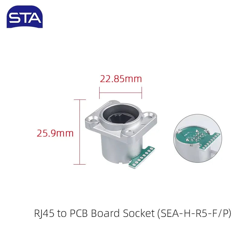 YT IP67 Waterproof CAT5E CAT6 Ethernet RJ45 8P8C Metal PC Male Ethercon Plug Socket Circular Signal Cable Connector 10PCS
