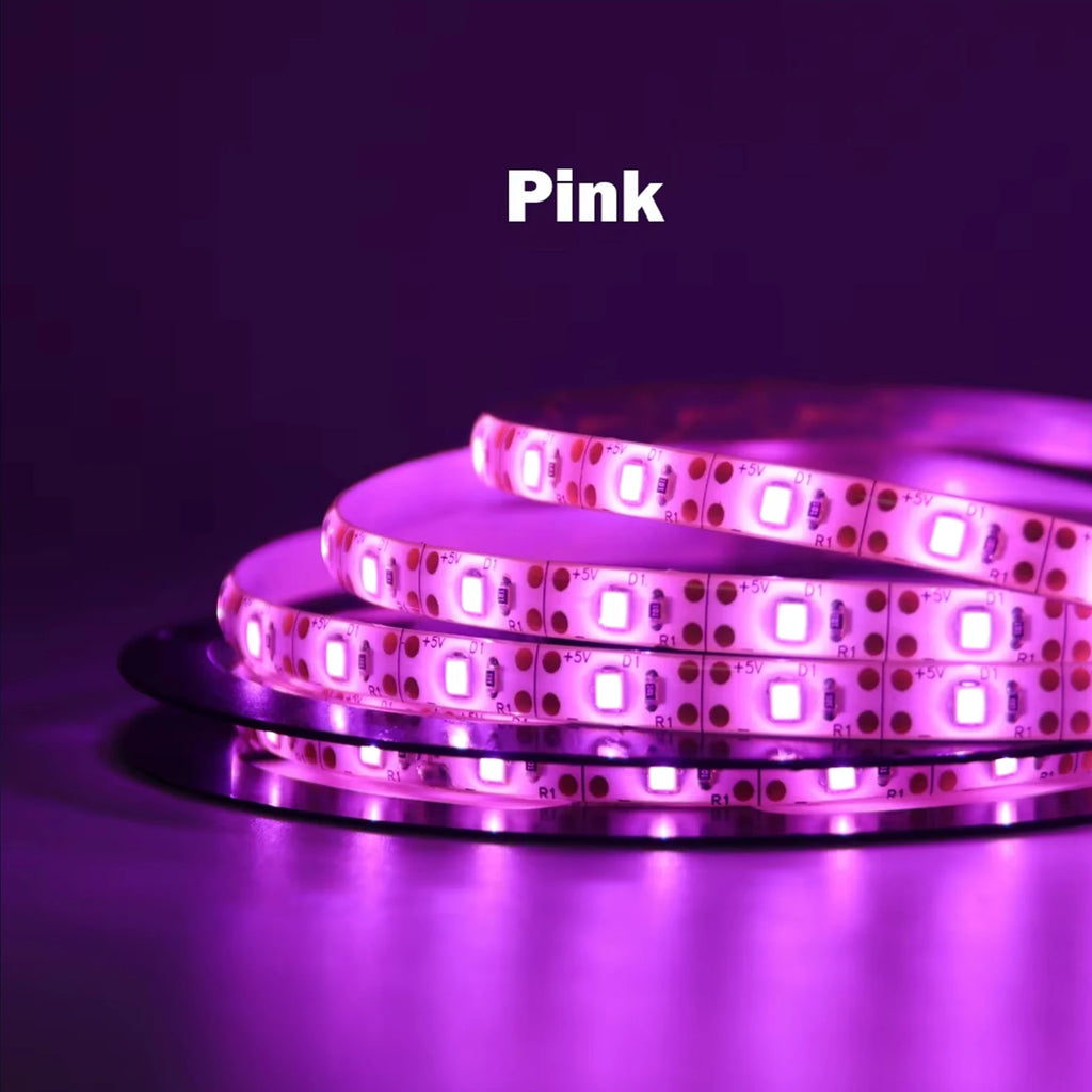 3AA Battery Power LED Strip Lights 2835 5V 60LEDs/M Warm White Red Green Ice Blue IP21/IP65 TV Room Kitchen Home DIY Decor 1M-5M