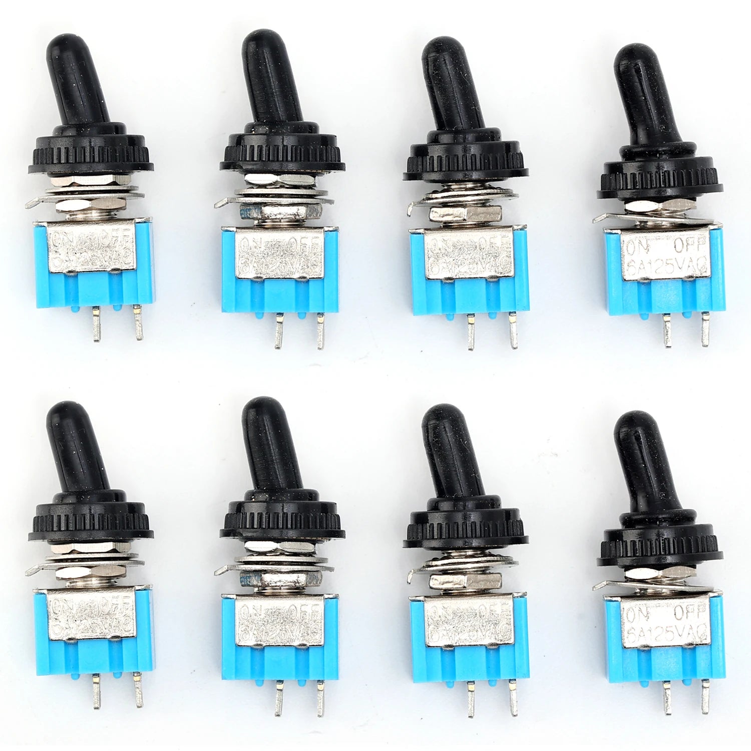 1-10PCS MT-S101 2-Pin 2-Position Miniature Toggle Switch Blue Micro Toggle Switch Tool Motorcycle Boat Supplies Accessories