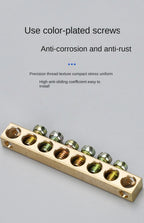 Bridge Type Zero Line Ground Bar Grounding Copper Bar Distribution Box to Zero  Terminal Block Connector Earth Neutral 5-12 Hole
