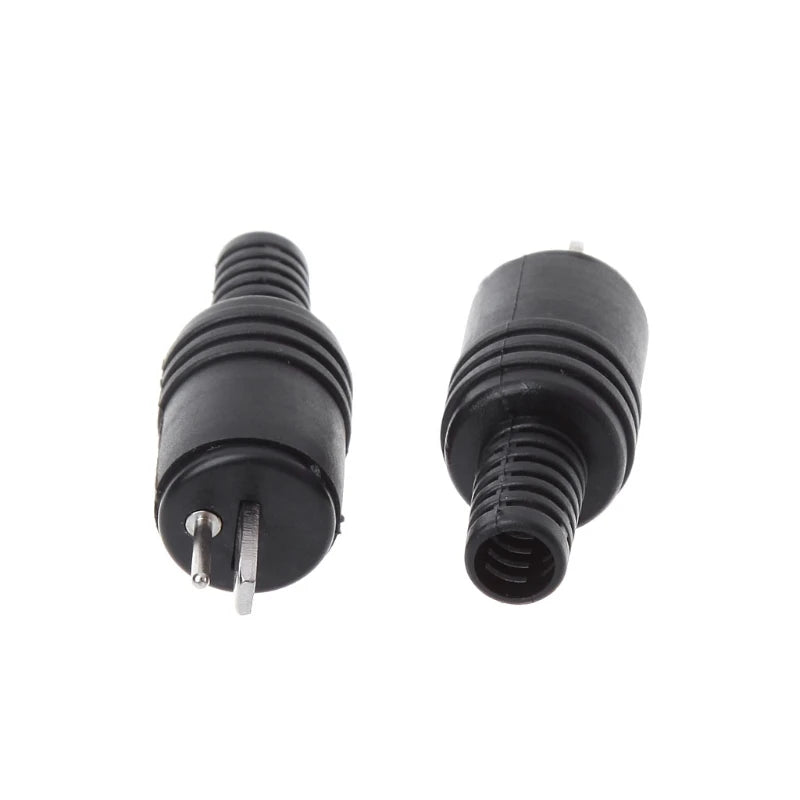 LXAF 10pcs Accessories Cable Solder HIFI Speaker Adapter Black Screw Terminals Tools DIN Plug 2 Pin  Male Mini Connector
