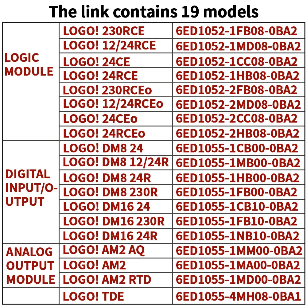 SIEMENS PLC logo, 6ED1052-1MD08/1CC08/1FB08/1HB08/0BA2, 6ED1055-1FB00/1MB00/1MA00/1MM00/1NB10/1FB10-0BA2, Original Brand New