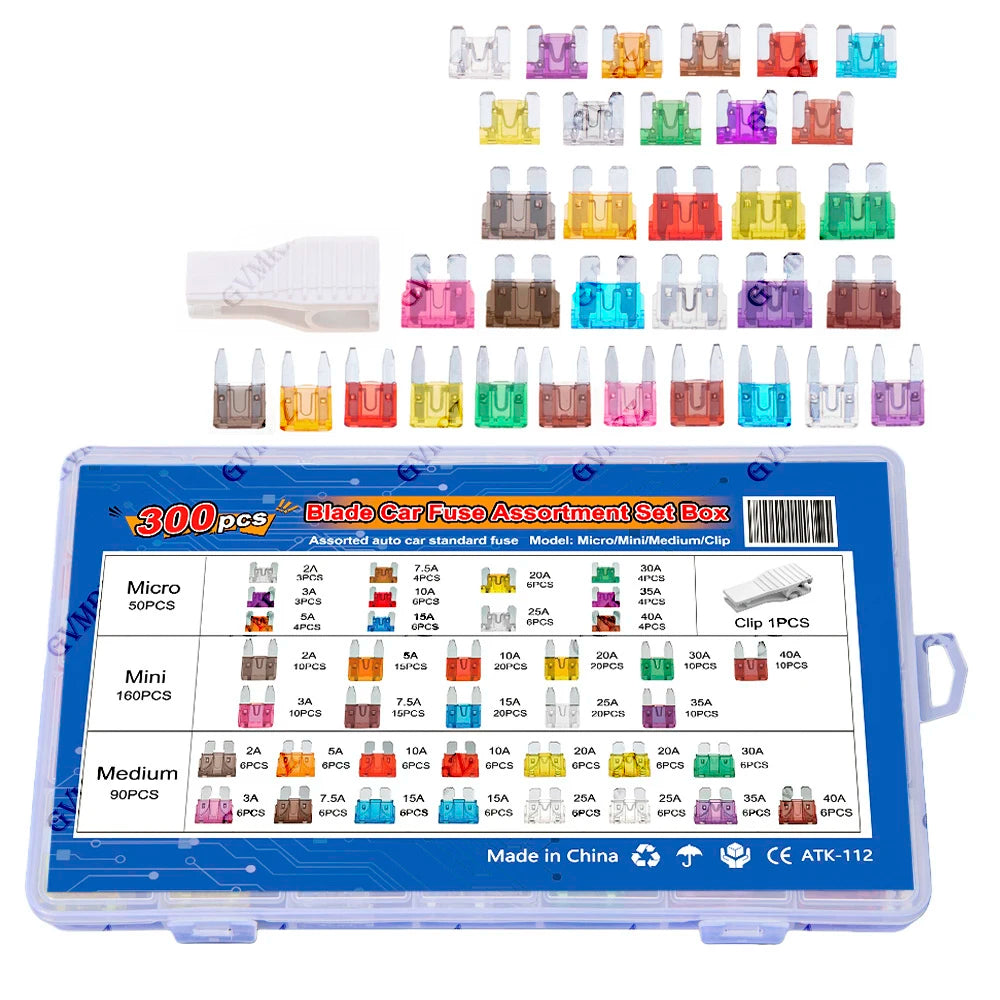 Car Blade Fuse Kit Fuses Automatic Truck Blade The Fuse Insurance Insert Insurance of Xenon Piece Lights Auto Accessories box