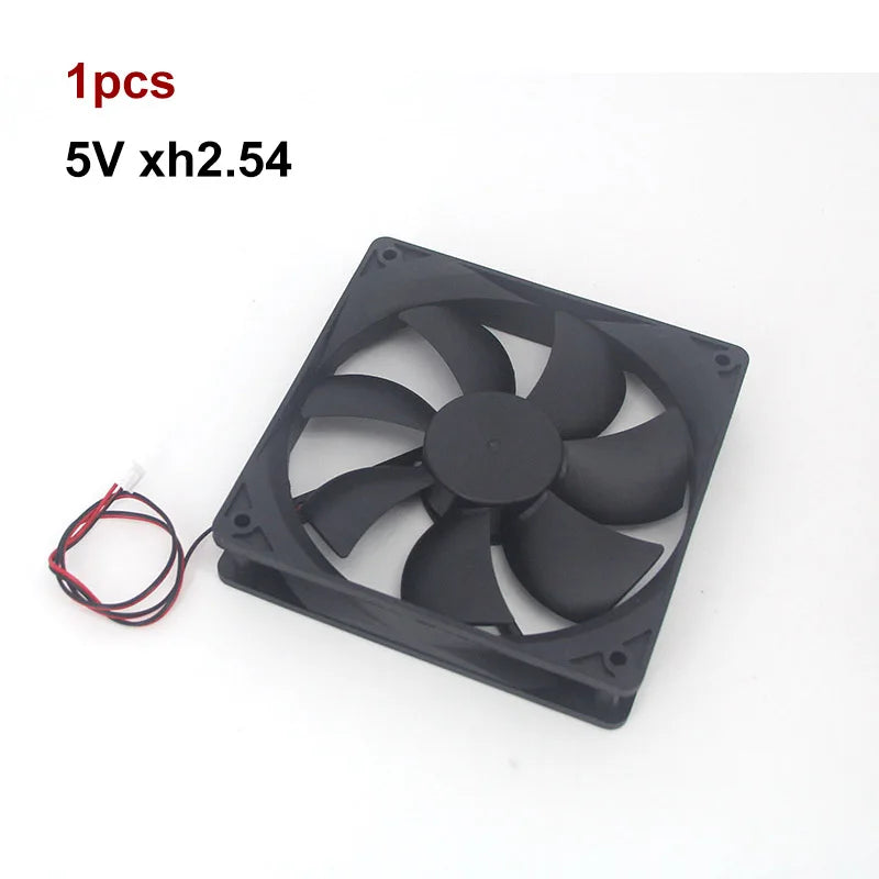2 in 1 120mm 12cm 12025 DC USB Fan  5V 12V 24v 120mm*120mm*25mm Brushless USB Cooling Fan oil 2PIN PC Case Cooler 12cm E