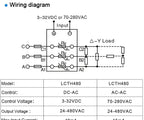 LCTC Three-phase Solid State Relay SSR 3 Phase 10A 25A 40A 60A 80A 100A 120A 150A 200A AC Control AC DC Control AC 25DA 380VAC