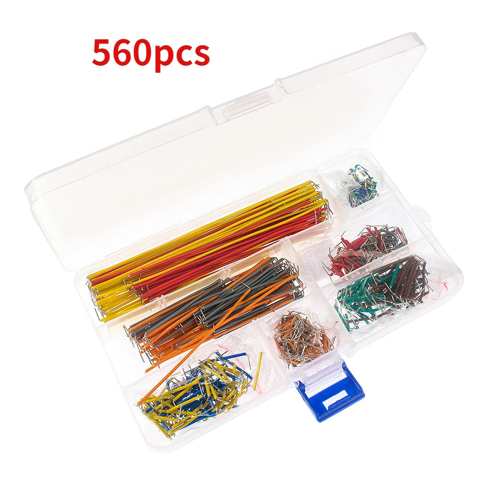 65PCS-840PCS Breadboard Jumper Wire Kit 14 Lengths Assorted for Bread Board DIY Universal 24AWG 26AWG Protoboard Cable