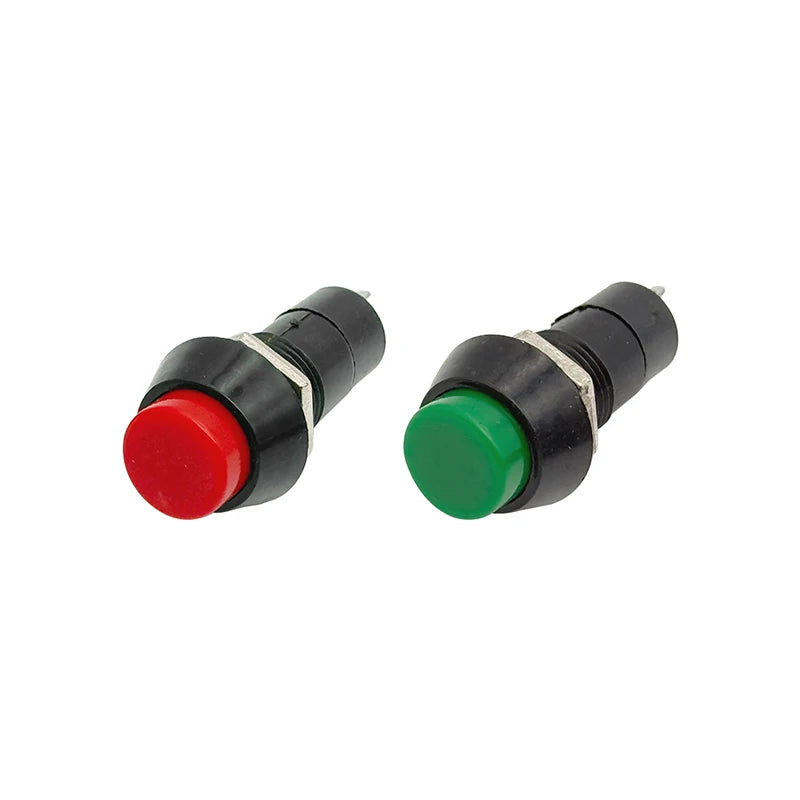 PBS-11A Self-locking Latching Switches 12mm PBS-11B Self-Reset Momentary Switches 2Pins 12mm Push Button Switch with Wire 20cm
