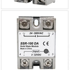 1pcs Solid State Relay Single Phase Non-contact SSR DC To DC AC To AC DC To AC 24-380VAC 10A 25A 40A 50A 60A 80A 100A