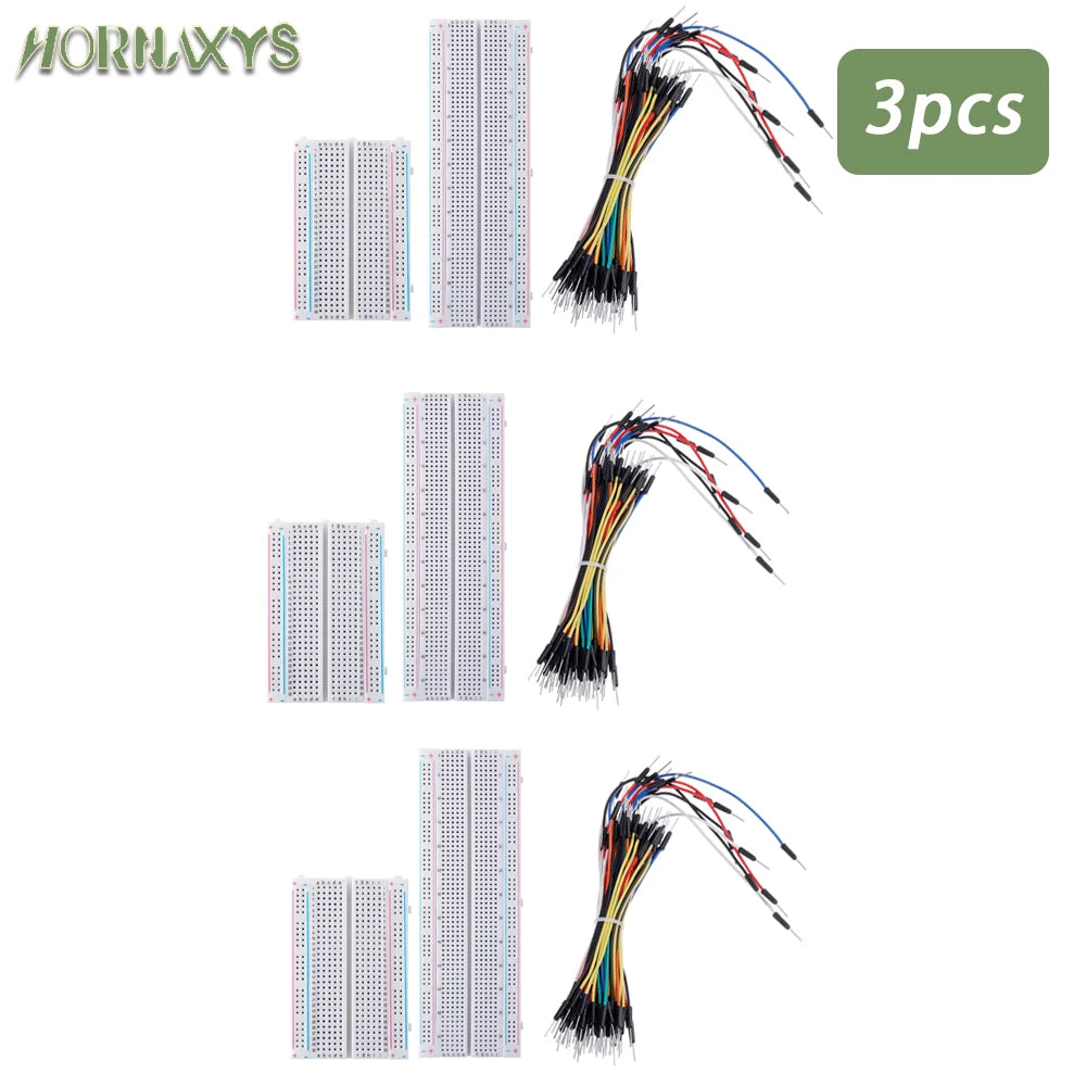 MB-102 Prototype Breadboard 400 830 Points Solderless PCB Bread Board Jumper Wires Cable Board DIY Dupont Wire for Arduino Kit