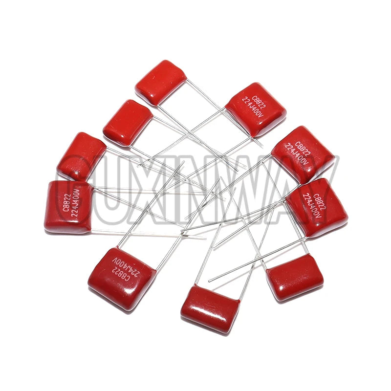 50PCS CBB Capacitor Assortment Kit 400V 10NF-3.3UF 10values Metallized Polyester Film Capacitors KIT DIY
