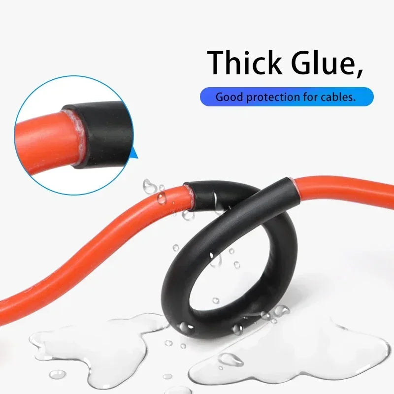 3/5M Black 3:1 Heat Shrink Tube With Glue 1.6mm - 50mm Dual Wall Adhesive Lined Polyolefin Shrinkin ﻿Wrap Cable Protect Sleeving
