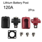 2Pcs 120A 150A 200A All-Copper Lithium Battery Terminal Connector Energy Storage Terminal Battery Connector Adapter High Current